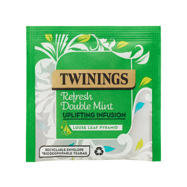 Refresh Double Mint - 15 Pyramid Bags (Individually Wrapped)